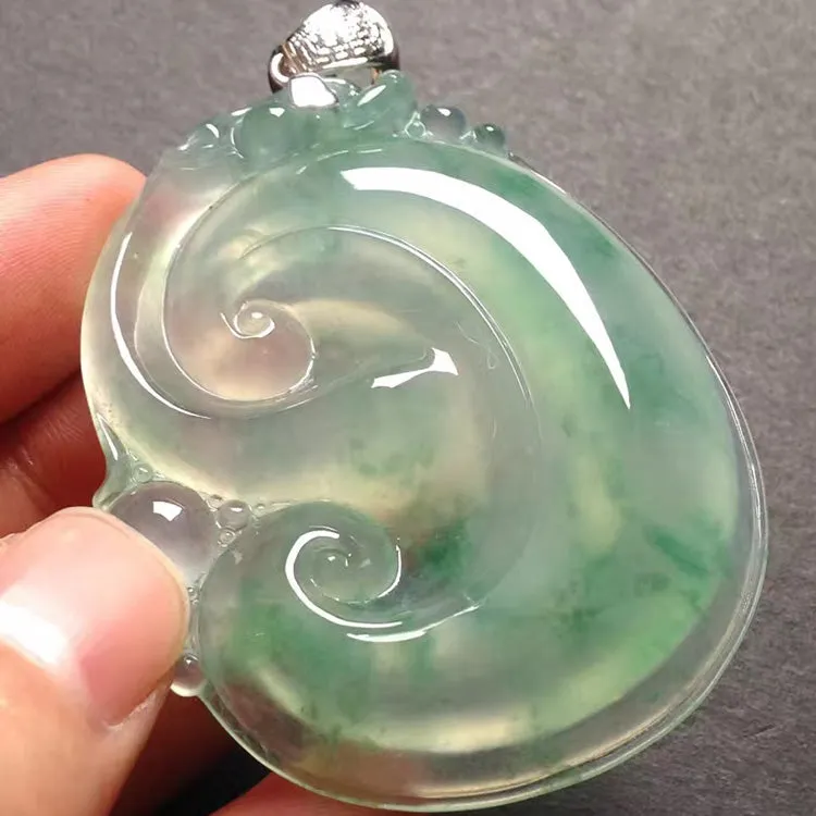 Natural Jade Pendant Jadeite Ruyi Pendant PT226