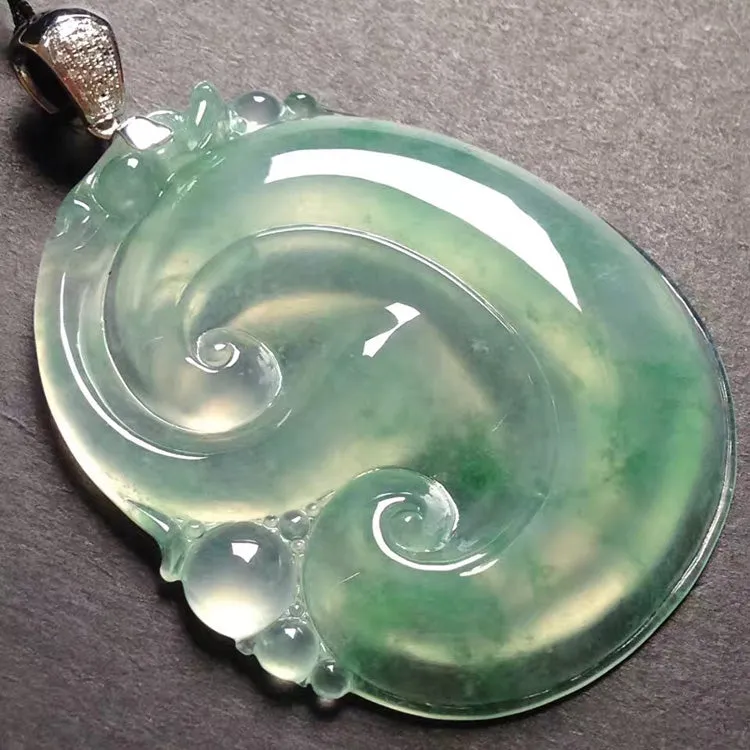 Natural Jade Pendant Jadeite Ruyi Pendant PT226