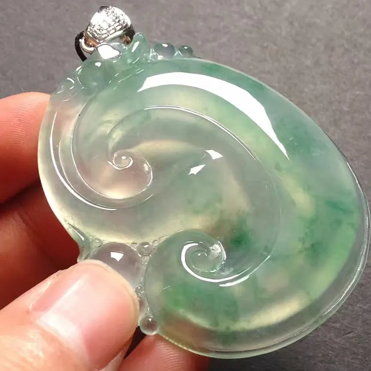 Natural Jade Pendant Jadeite Ruyi Pendant PT226