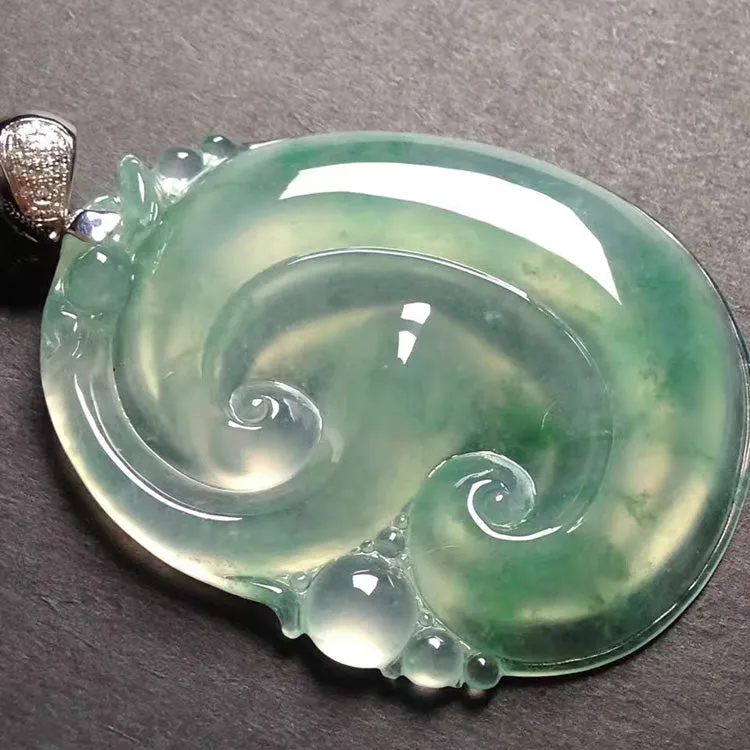 Natural Jade Pendant Jadeite Ruyi Pendant PT226