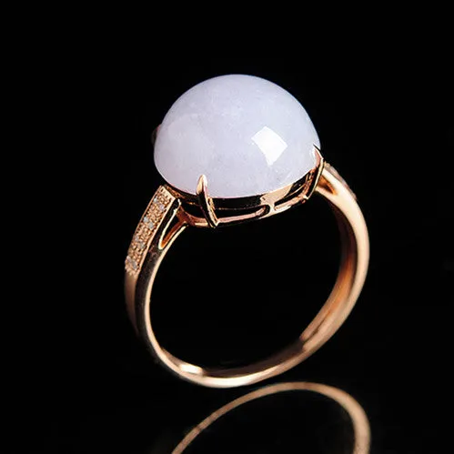 Natural Jade Ring Jadeite Gold Ring RG44