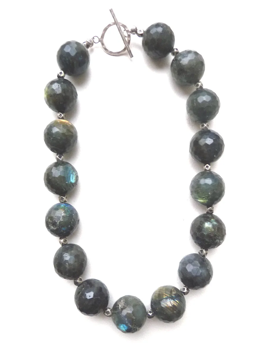 Necklace Labradorite And Vintage African Brass