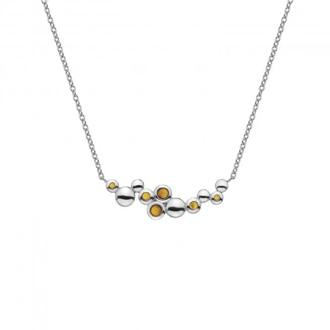 Nettare Genuine Amber Silver Plated Necklace EN007