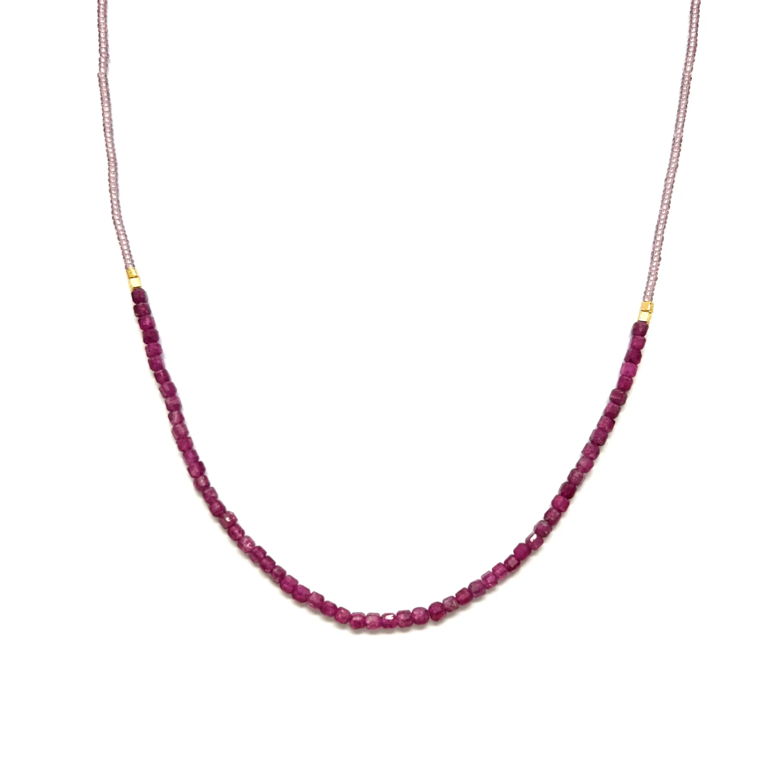 NEW! Ruby Choker Necklace on Gold Filled Clasps by Debbie Fisher