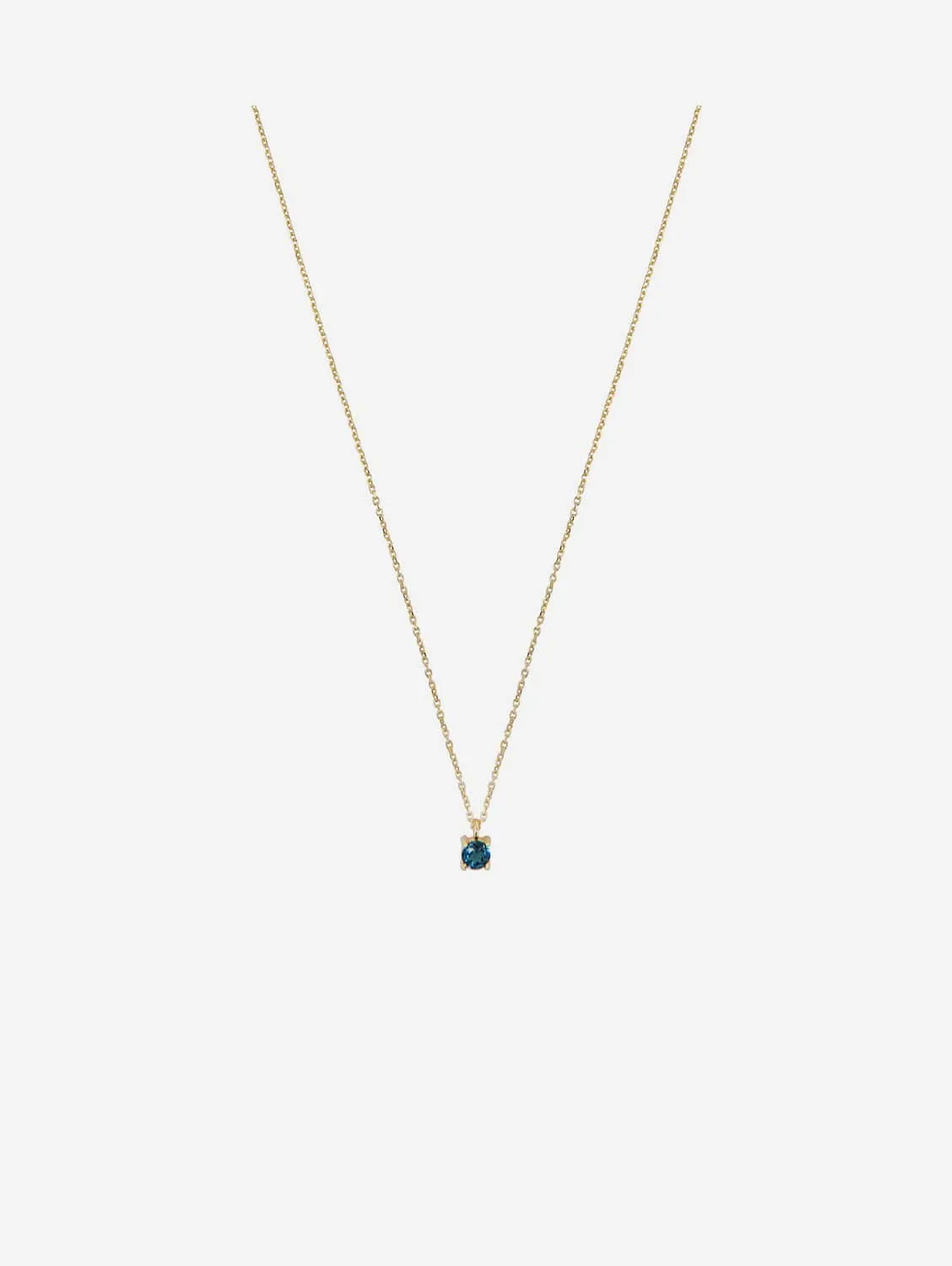 Niamh Recycled 925 Sterling Silver London Topaz Necklace | Gold Vermeil