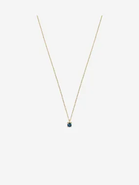 Niamh Recycled 925 Sterling Silver London Topaz Necklace | Gold Vermeil