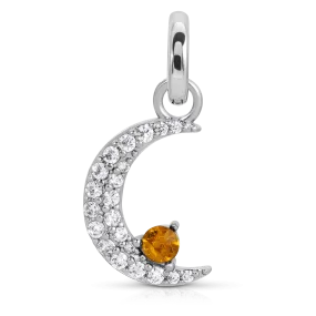 November Topaz Birthstone Charm - Moon (Rewards Store)