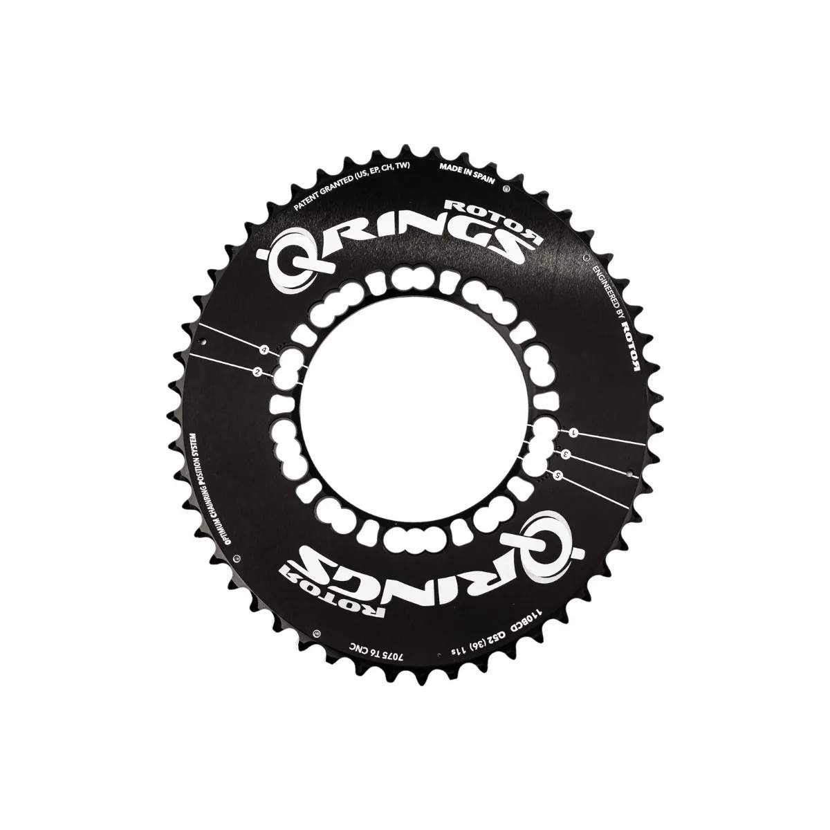 Oval Chainring Rotor Q-Ring Aero Exterior Black