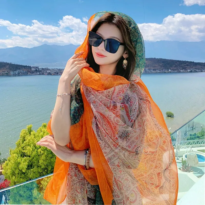 Oversized Silk Scarf for Women