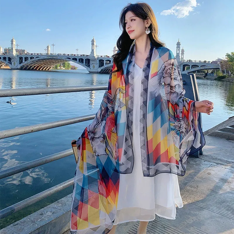 Oversized Silk Scarf for Women