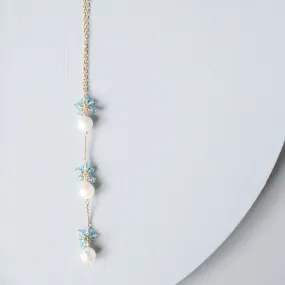 Pearl and Aquamarine Quartz Necklace