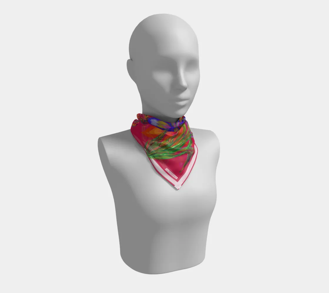 Pink Tropical Burst Scarf