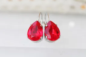 PLAIN RUBY EARRINGS