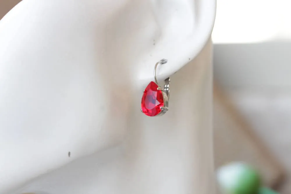 PLAIN RUBY EARRINGS