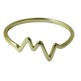 "Electric" Gold-Dipped HeartBeat Ring