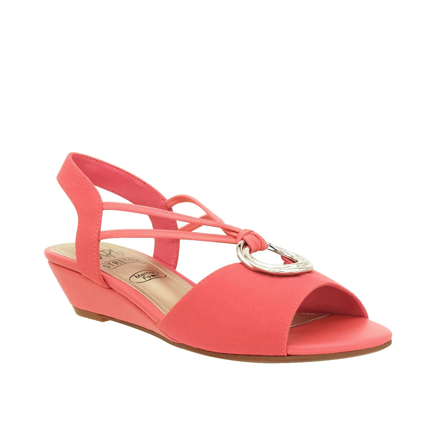 Raizel Ornamented Stretch Sandal with Memory Foam