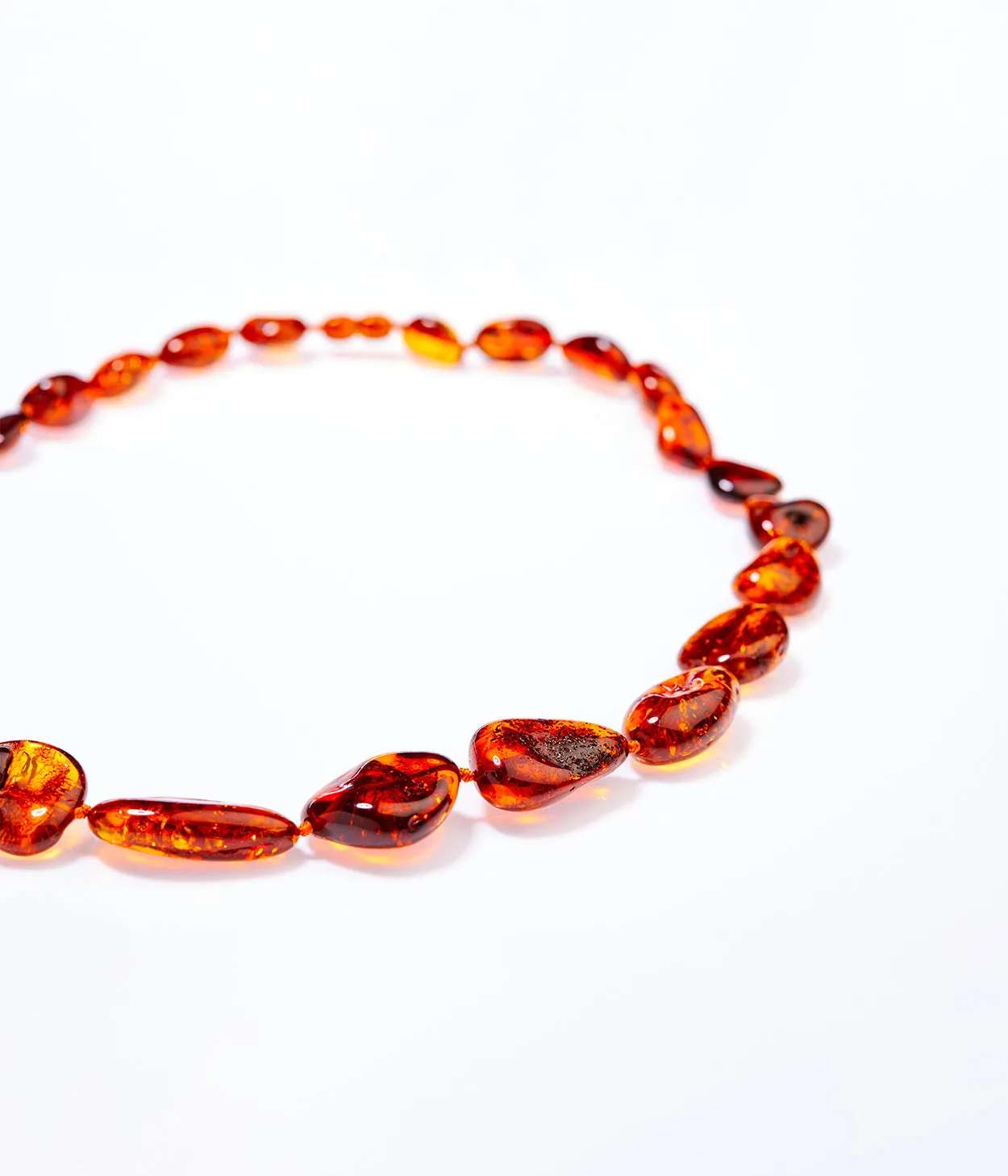 RAW Cognac Amber Chunky Beaded necklace