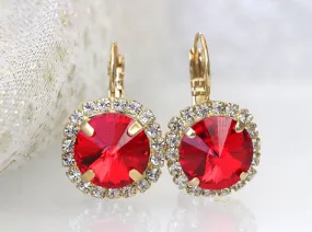 RED DROP EARRINGS