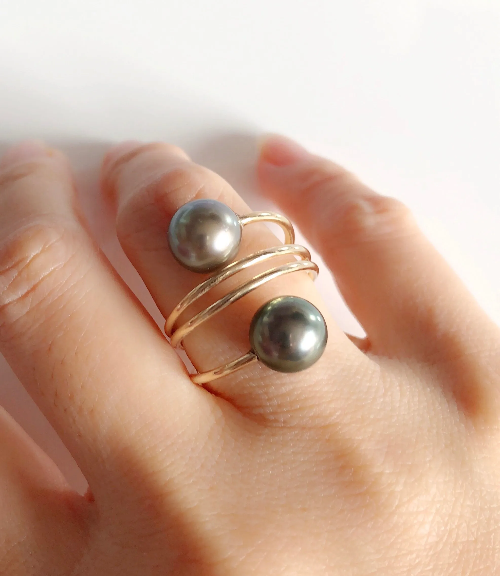 Ring IHILANI- tahitian pearls (R166)