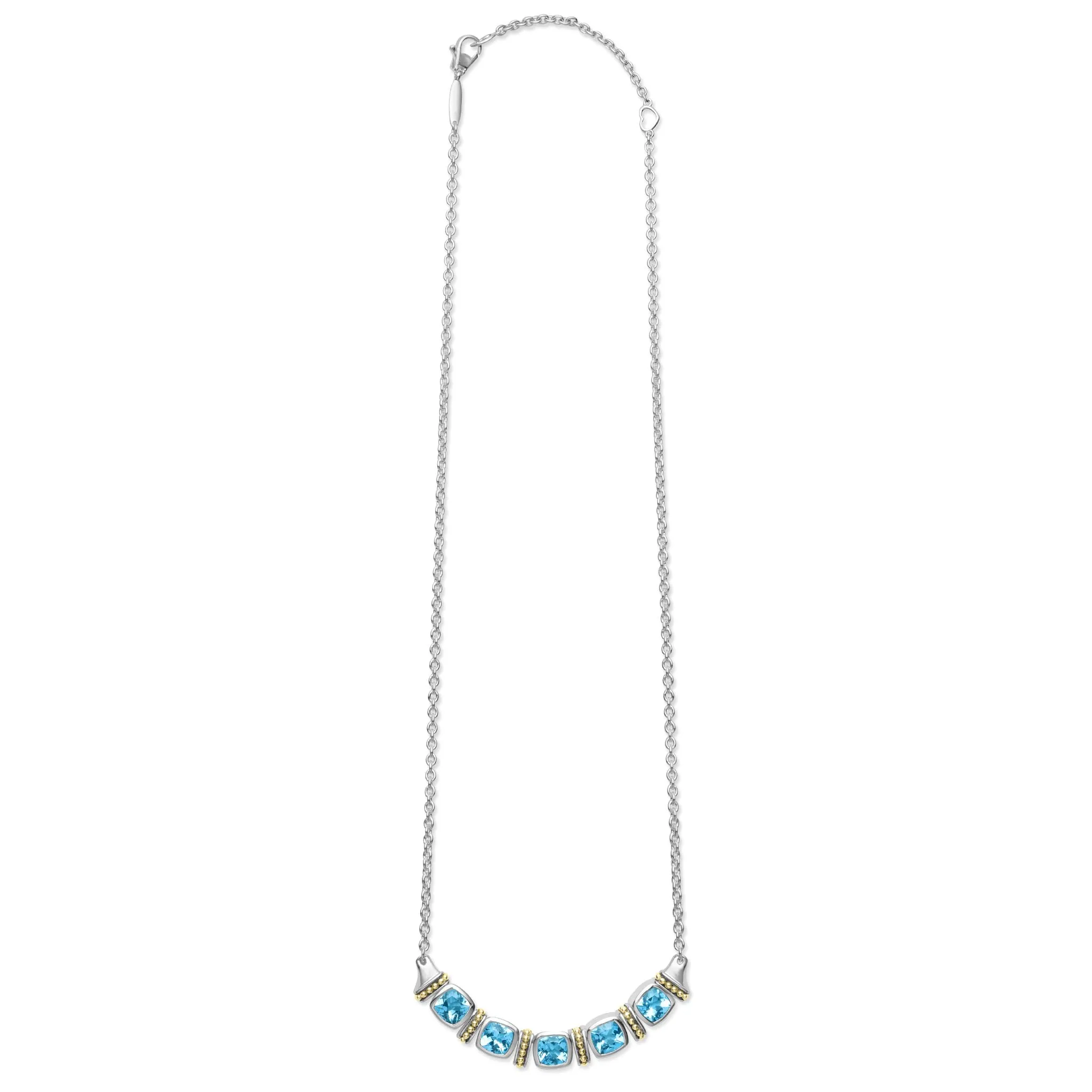 Rittenhouse Five Station Swiss Blue Topaz Necklace