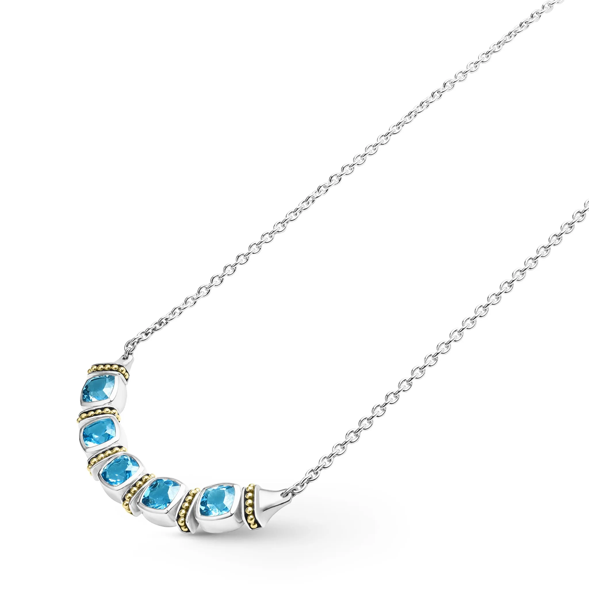 Rittenhouse Five Station Swiss Blue Topaz Necklace