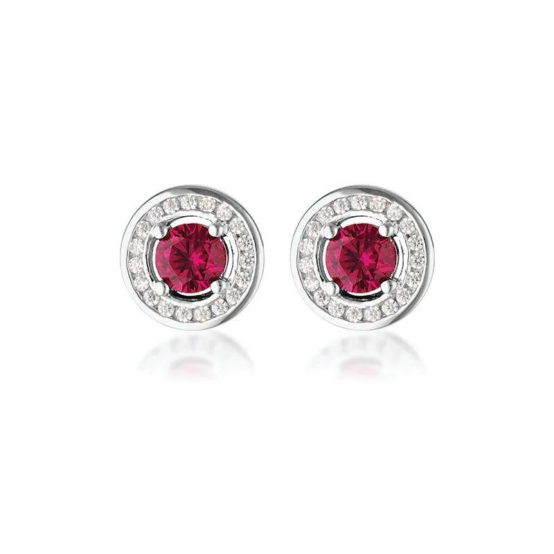 RUBY HALO EARRINGS