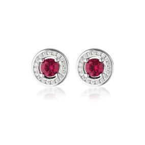 RUBY HALO EARRINGS