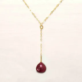 Ruby Lariat Necklace