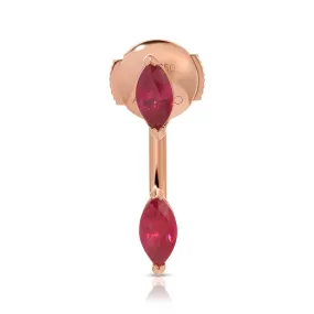 RUBY MARQUISE ORBIT EARRING