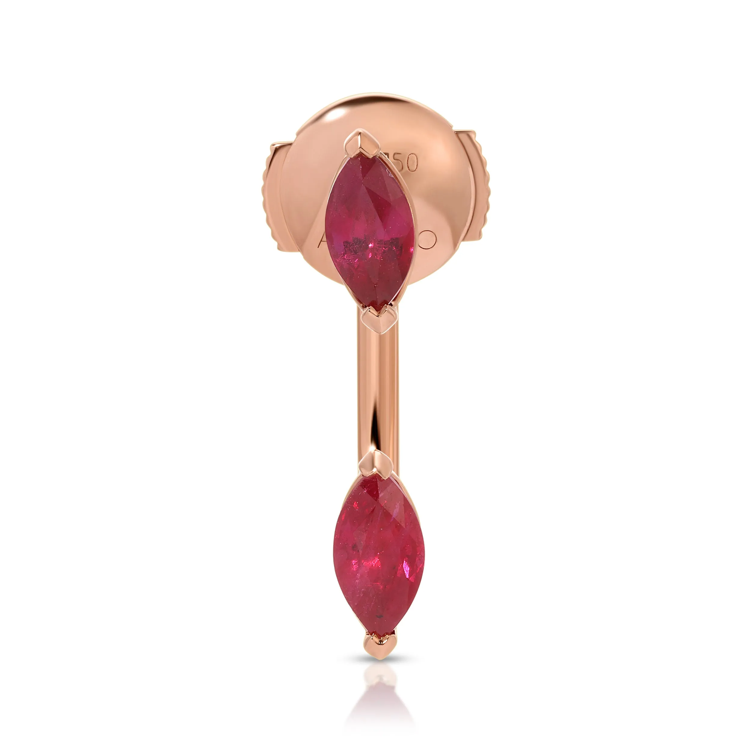 RUBY MARQUISE ORBIT EARRING