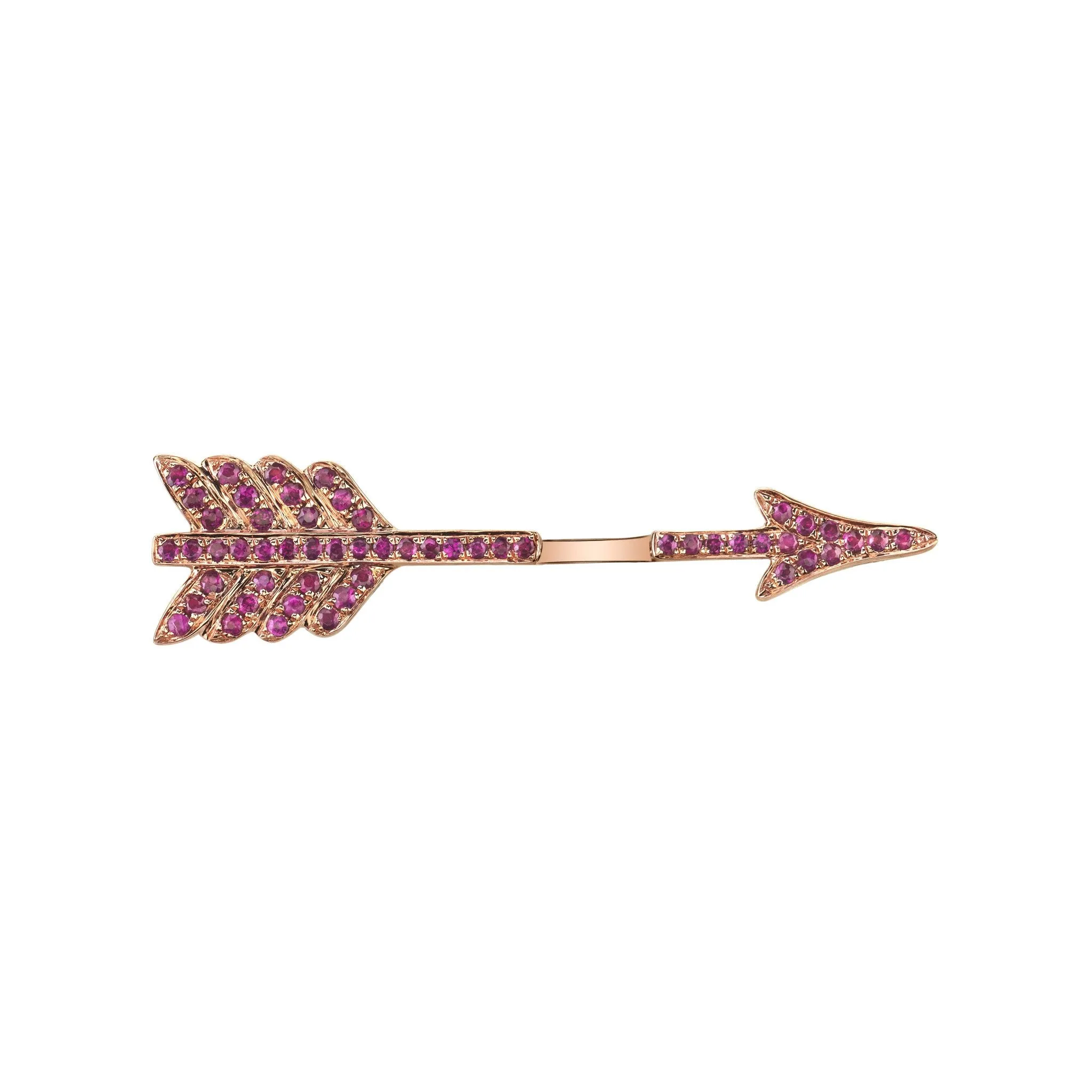 RUBY SINGLE ARROW EARRING