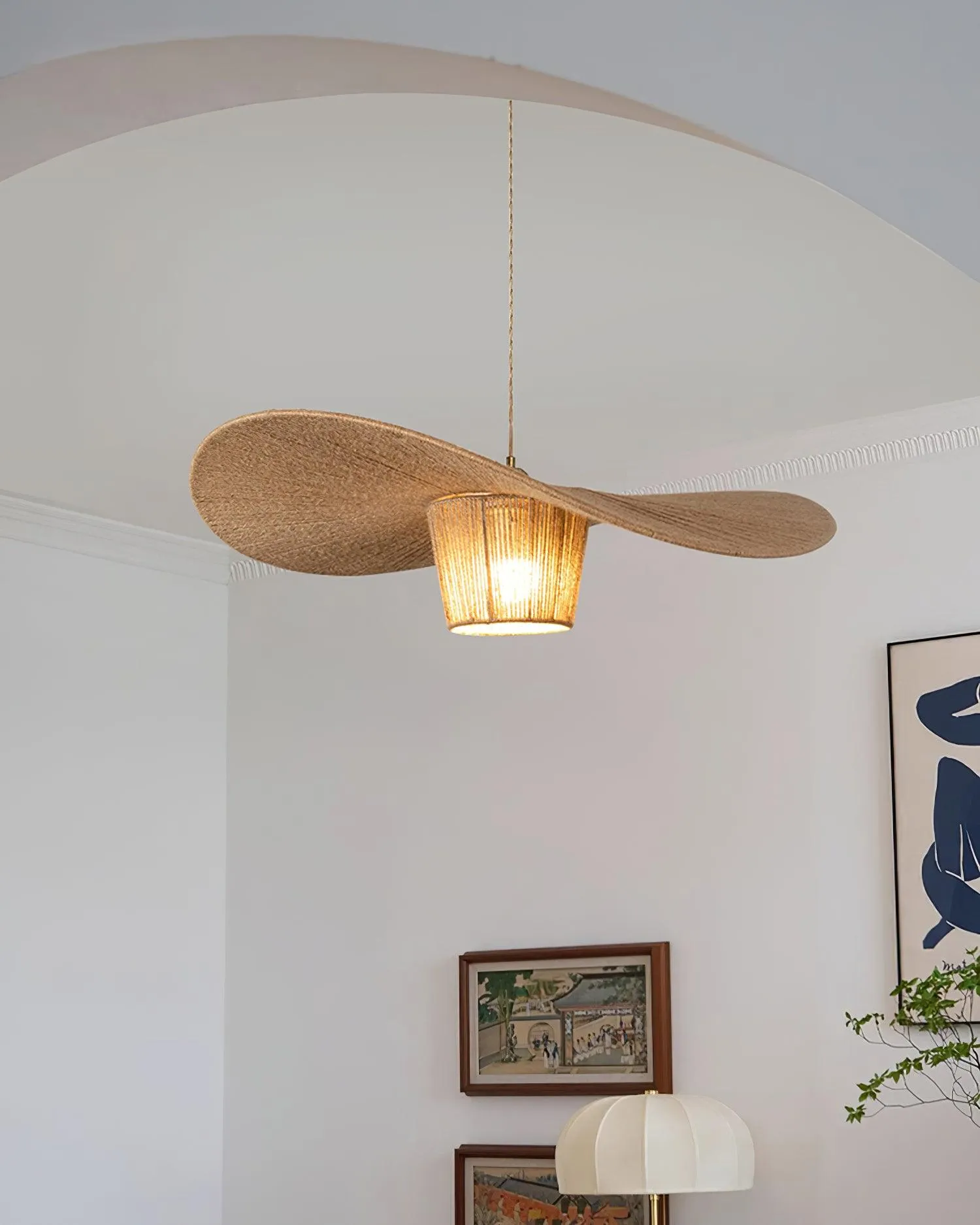 Rustic Hat Pendant Lamp