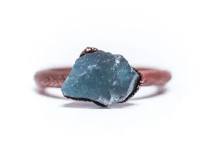 SALE Raw Labradorite ring | Gemstone stacking ring