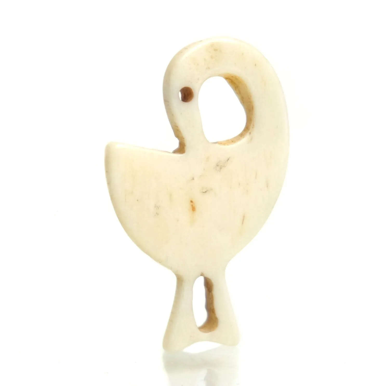 Sankofa Bird Carved Bone Pendant