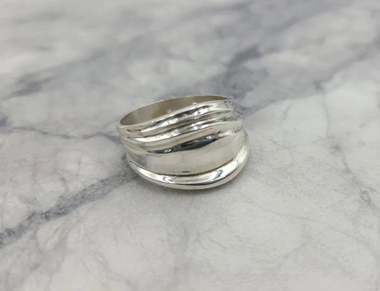 Sculptured Wave Ring