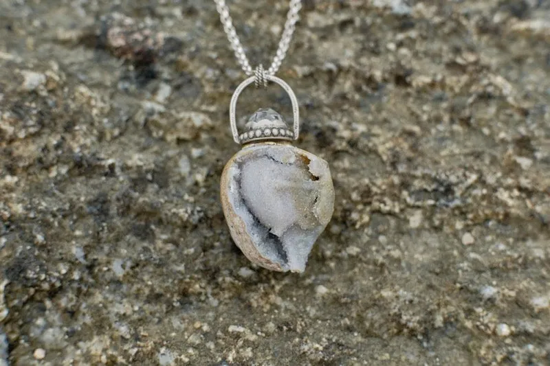 Shell Druzy Goddess Necklace - Large