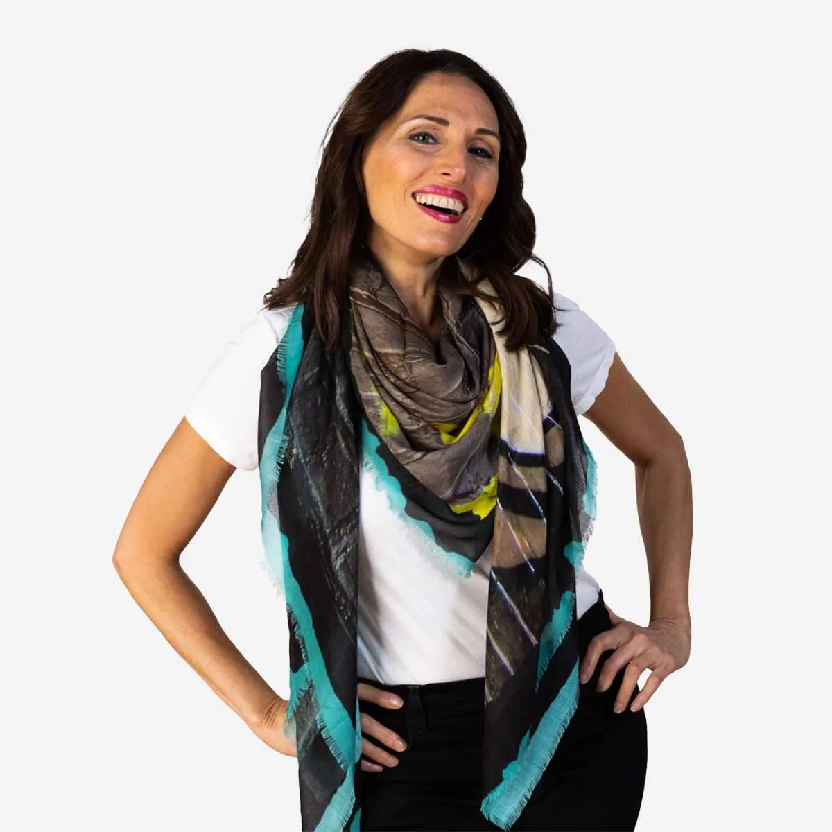 Silhouette Silk Modal Scarf