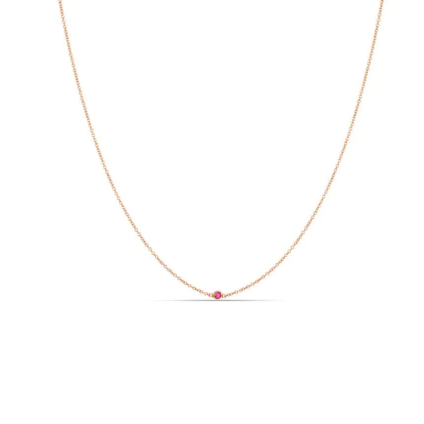 Single Stone Ruby Necklace