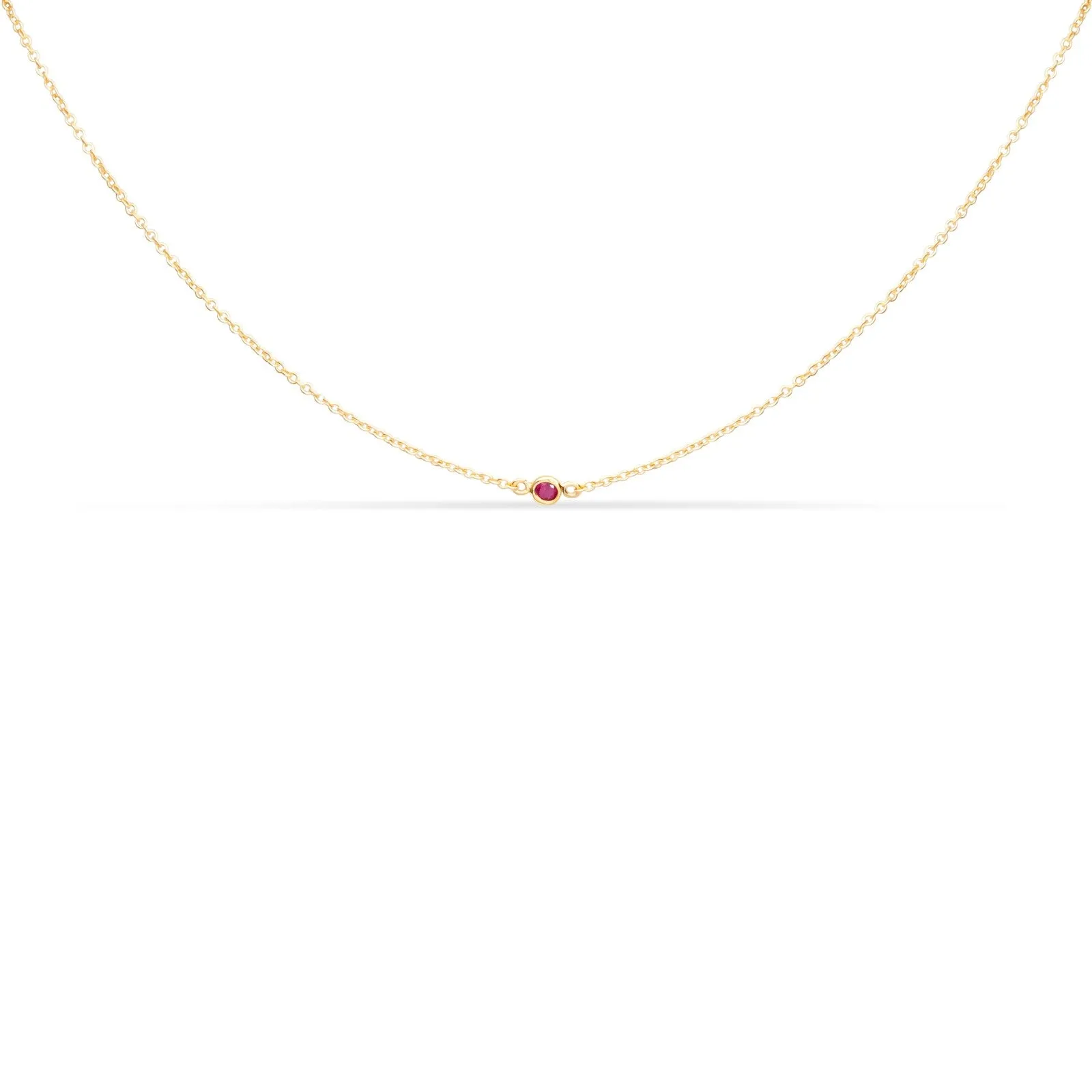 Single Stone Ruby Necklace