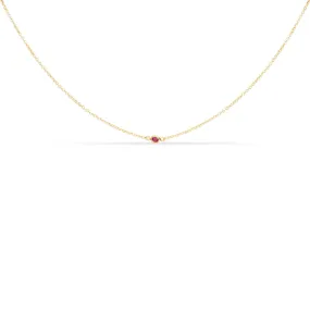 Single Stone Ruby Necklace