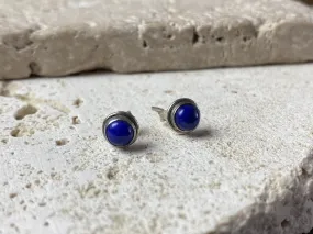 Small Lapis Lazuli Silver Studs - Four Styles