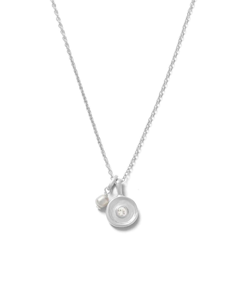 SOLSTICE PEARL NECKLACE (STERLING SILVER)