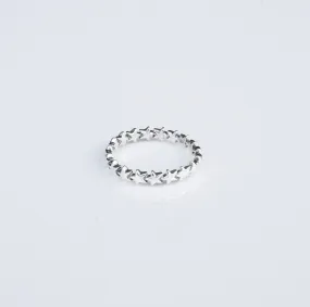 Star Ring, .925 Sterling Silver Fashionable Dainty Plain Silver Band Rings