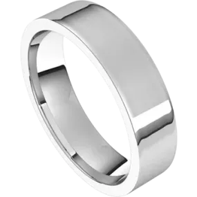 Sterling Silver 5 mm Flat Shape Light Comfort Fit Band