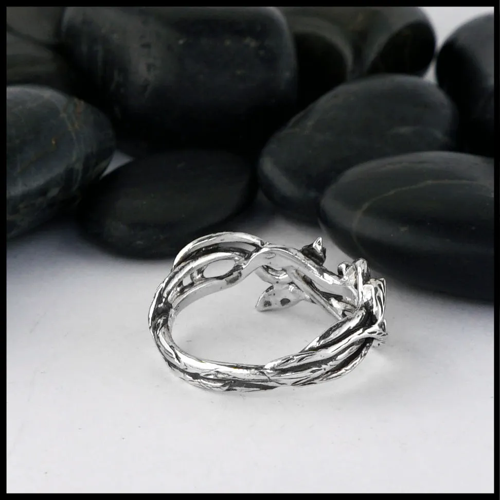 Sterling Silver Leaf and Vine Ring