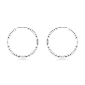 Sterling Silver Plain 20mm Sleeper Earring