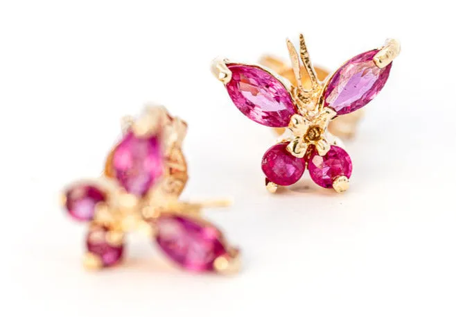 Stunning 9ct Yellow Gold Ruby Stud Earrings - A Touch of Timeless Elegance