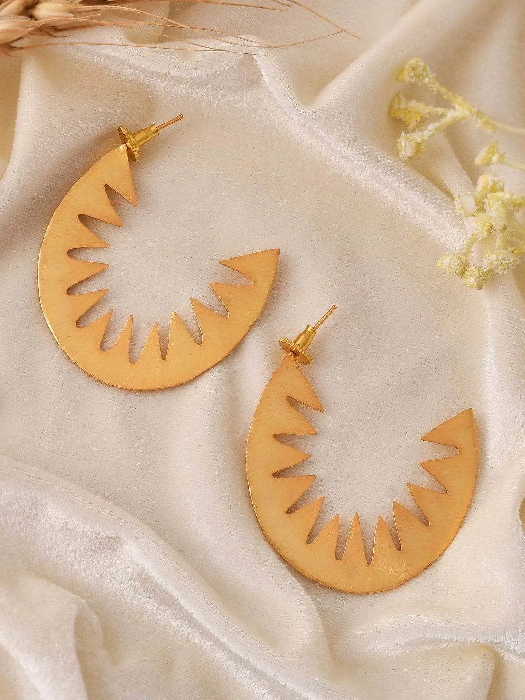 Sun Burst Hoop Earring