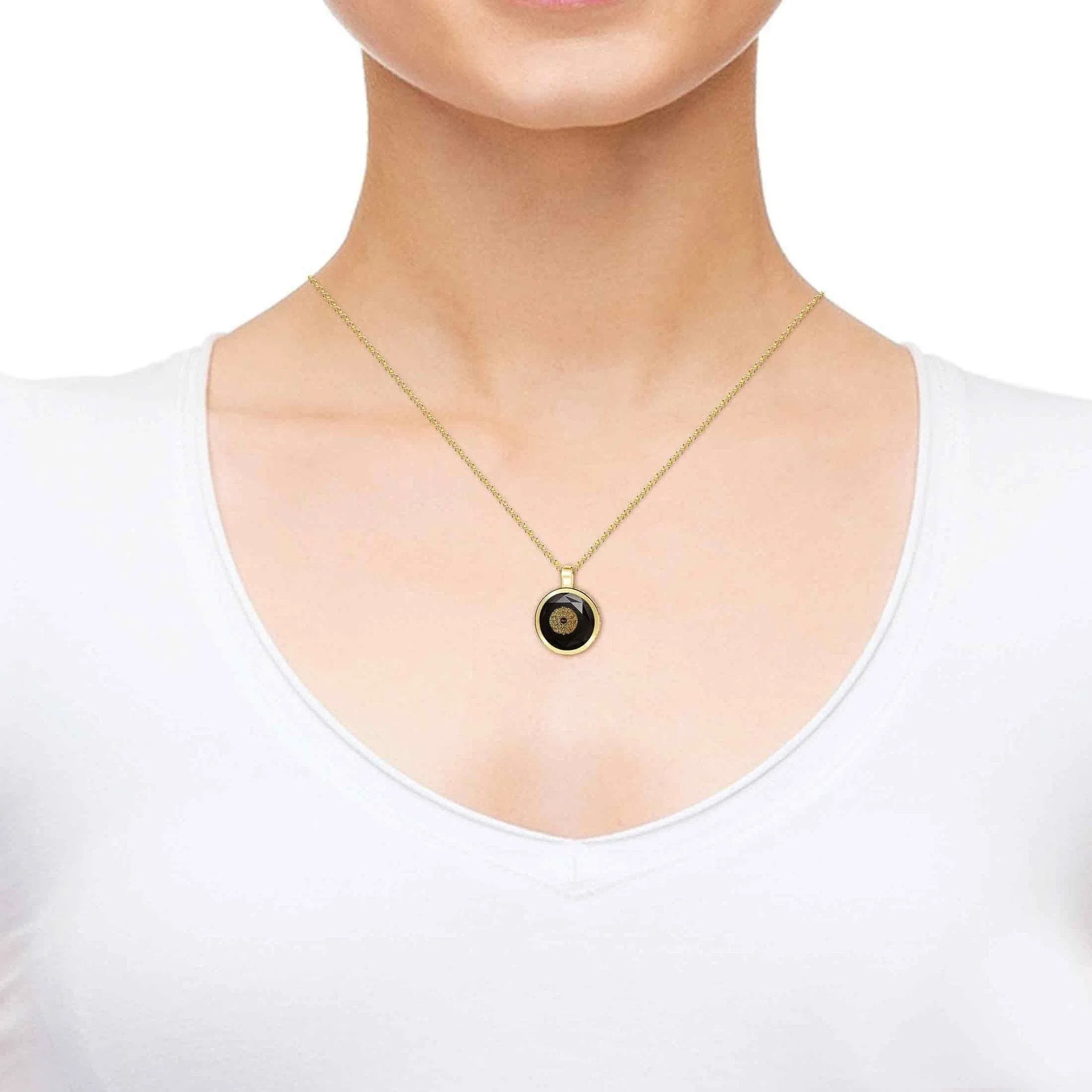 Thank You Mom, 14k Gold Necklace , Zirconia