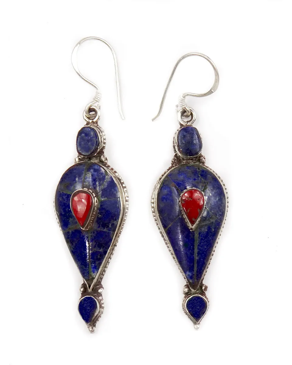 Tibetan Teardrop Earring